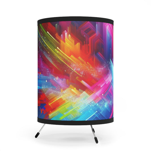Otto the Masterful - Trippy Infity Patterns Art Tripod Lamp