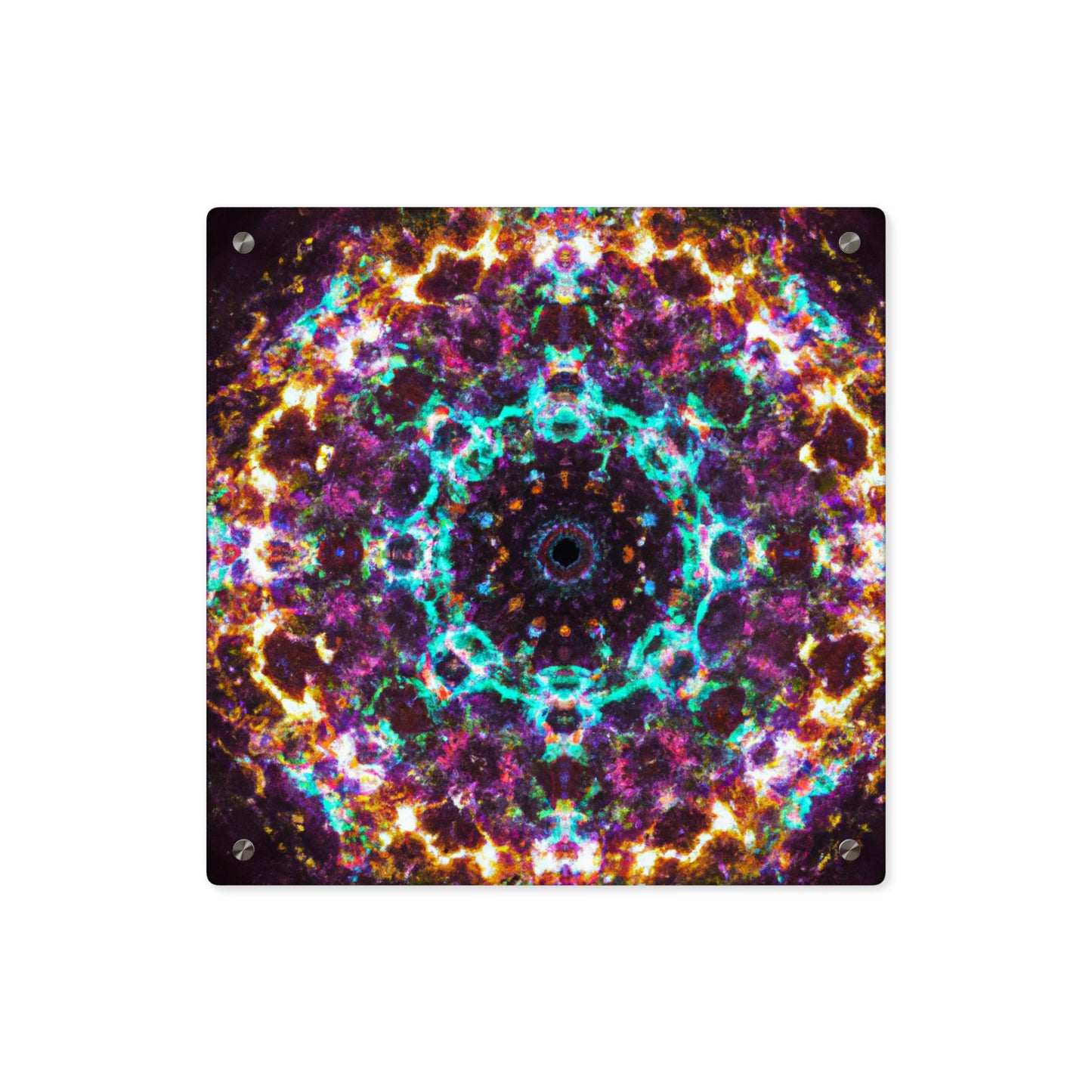 Electric Dreamscape. Trippy Infinity Patterns Acrylic Art Panel