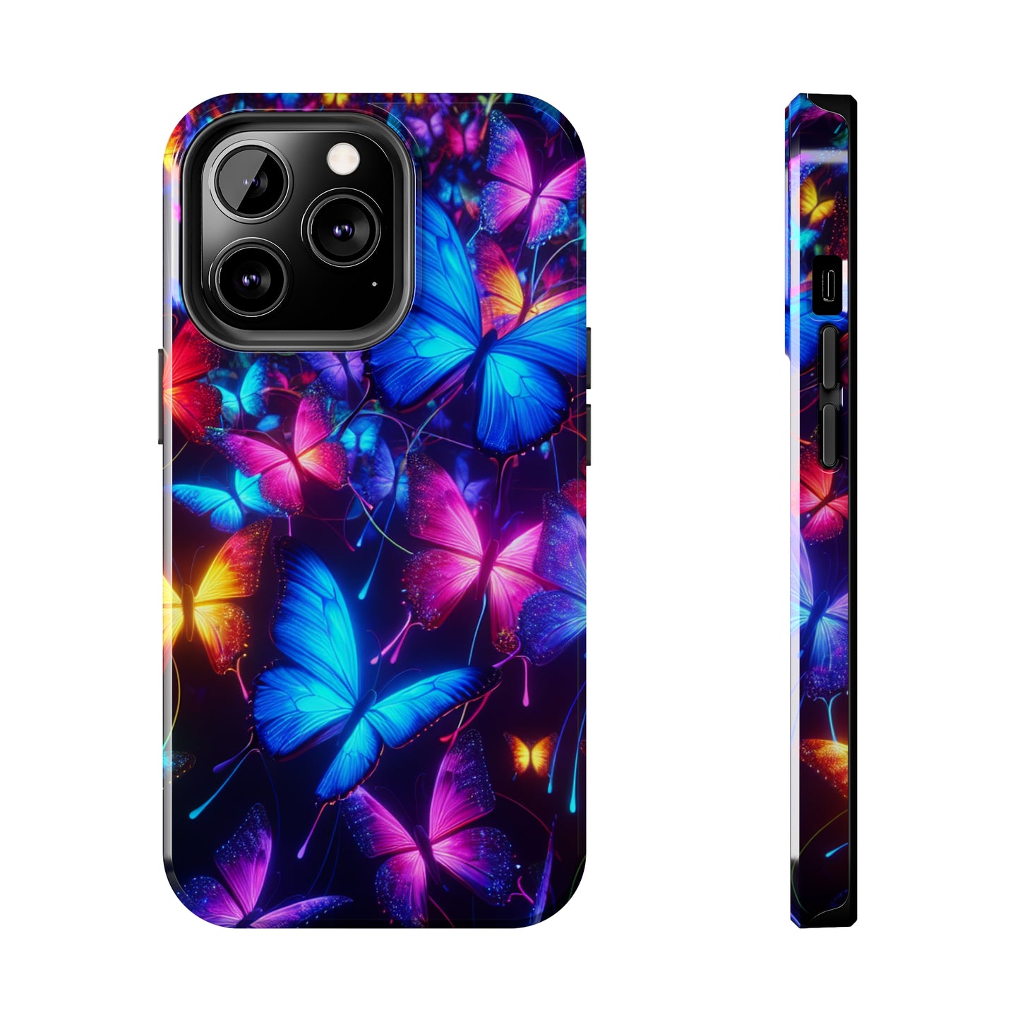 'Metamorphic Brilliance' NEON Butterflies Tough Phone Case