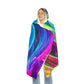 Neon Techno Splatter - NEON Art Hooded Snuggle Blanket