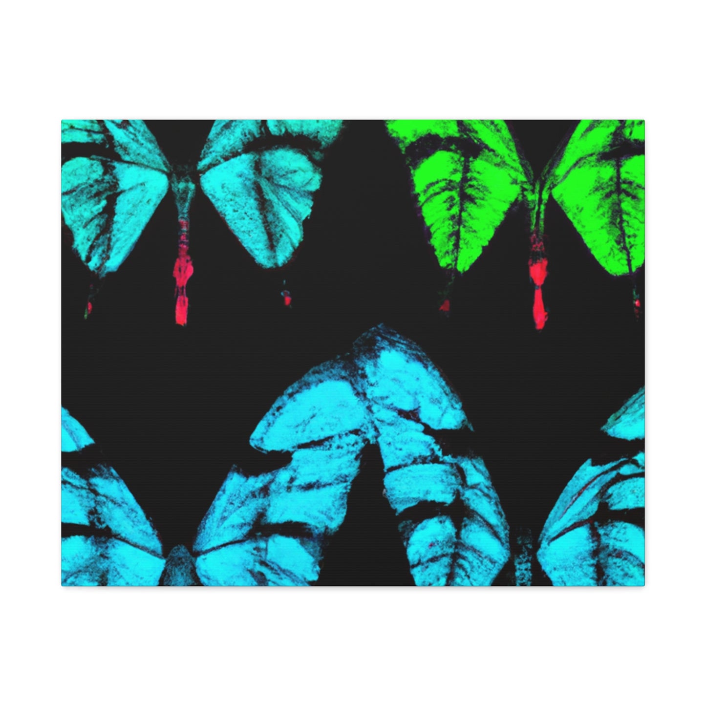 "Neon Butterfly Dreams" Neon Butterflies  Art Canvas
