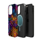 Vivid Voyage of Infinity Neon Splendor. Neon Trippy Infinity Patterns Premium Art Magsafe Magnet Tough IPhone 13 14 15 Pro Plus Max and Mini in Matte and Glossy Phone cases