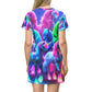 Neon Galaxy Unicorns Neon Unicorns Womans T Shirt Dress