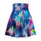 1. "Vivacious Voyage" -NEON Unicorns Woman' Skater Skirt