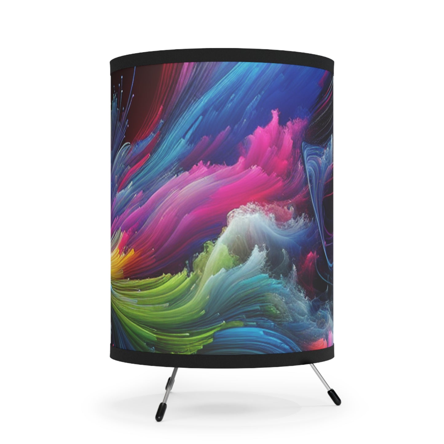 Giovanni Raffaello - Trippy Infity Patterns Art Tripod Lamp