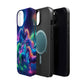 Neon Spectacle of Unicorns Neon Unicorns Premium Art Magsafe Magnet Tough IPhone 13 14 15 Pro Plus Max and Mini in Matte and Glossy Phone cases