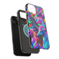 "Neon Illumination" Neon Unicorns Premium Art Magsafe Magnet Tough IPhone 13 14 15 Pro Plus Max and Mini in Matte and Glossy Phone cases
