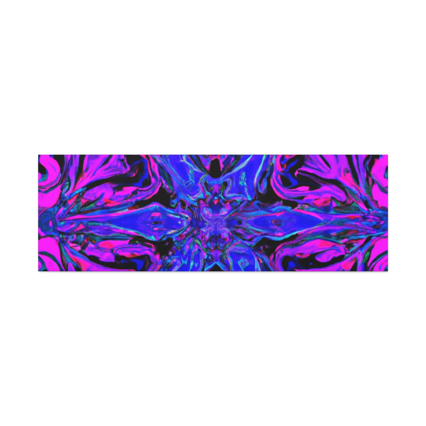 Vivid Trancendent Neon Dimensions. Trippy Infinity Patterns Art Canvas