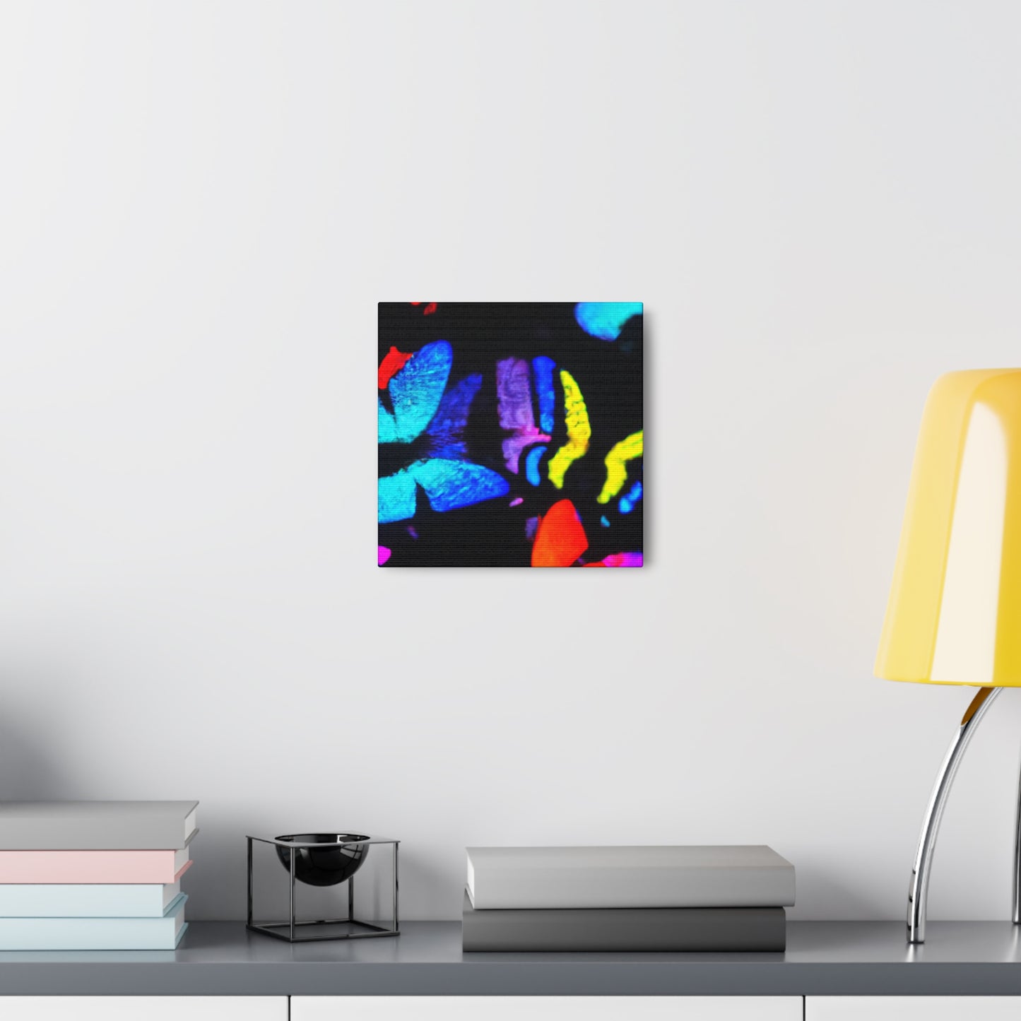 "Fantasia of Flutterbyes" Neon Butterflies  Art Canvas