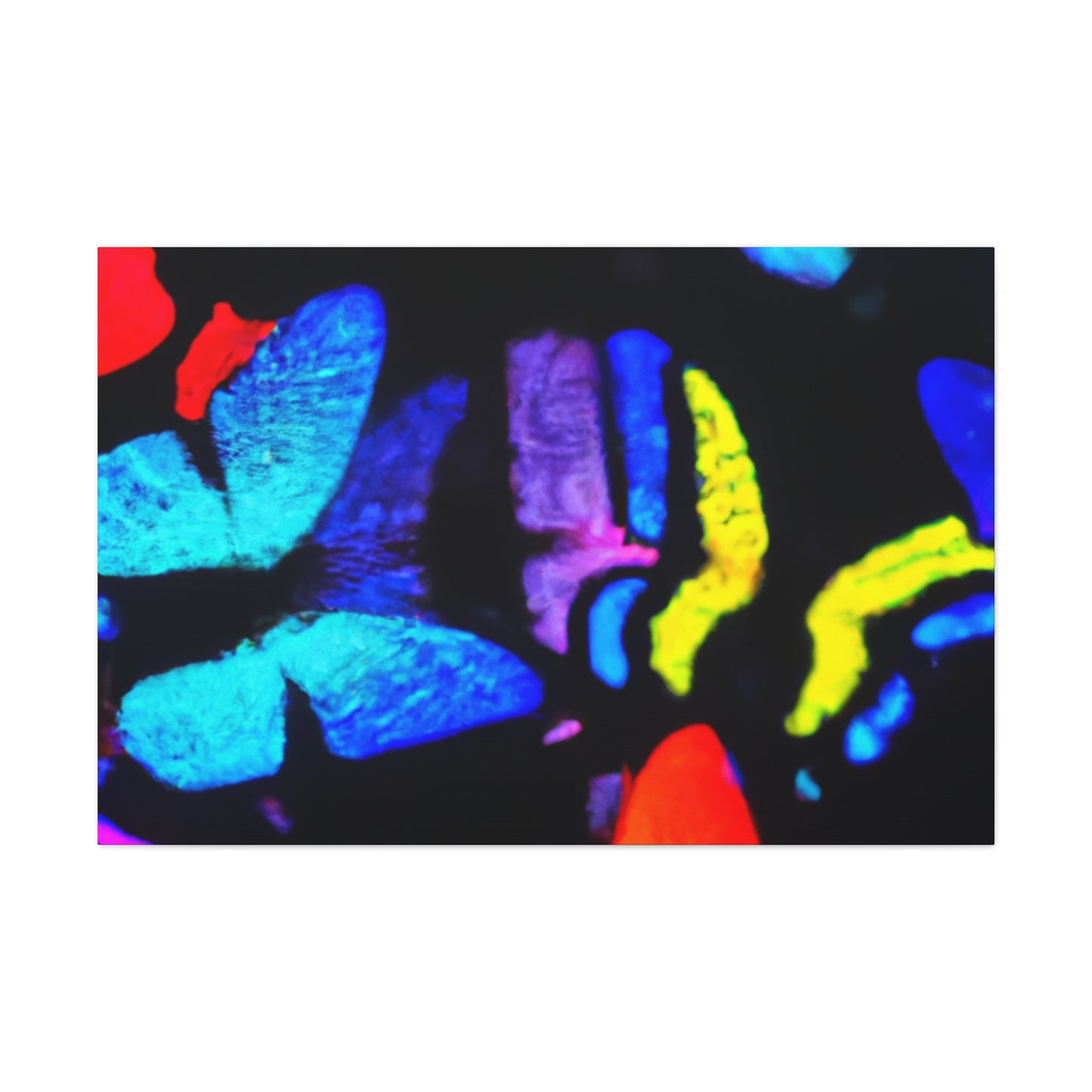 "Fantasia of Flutterbyes" Neon Butterflies  Art Canvas