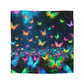 Pieter Van Derneer - NEON Butterflies Microfiber Duvet Cover