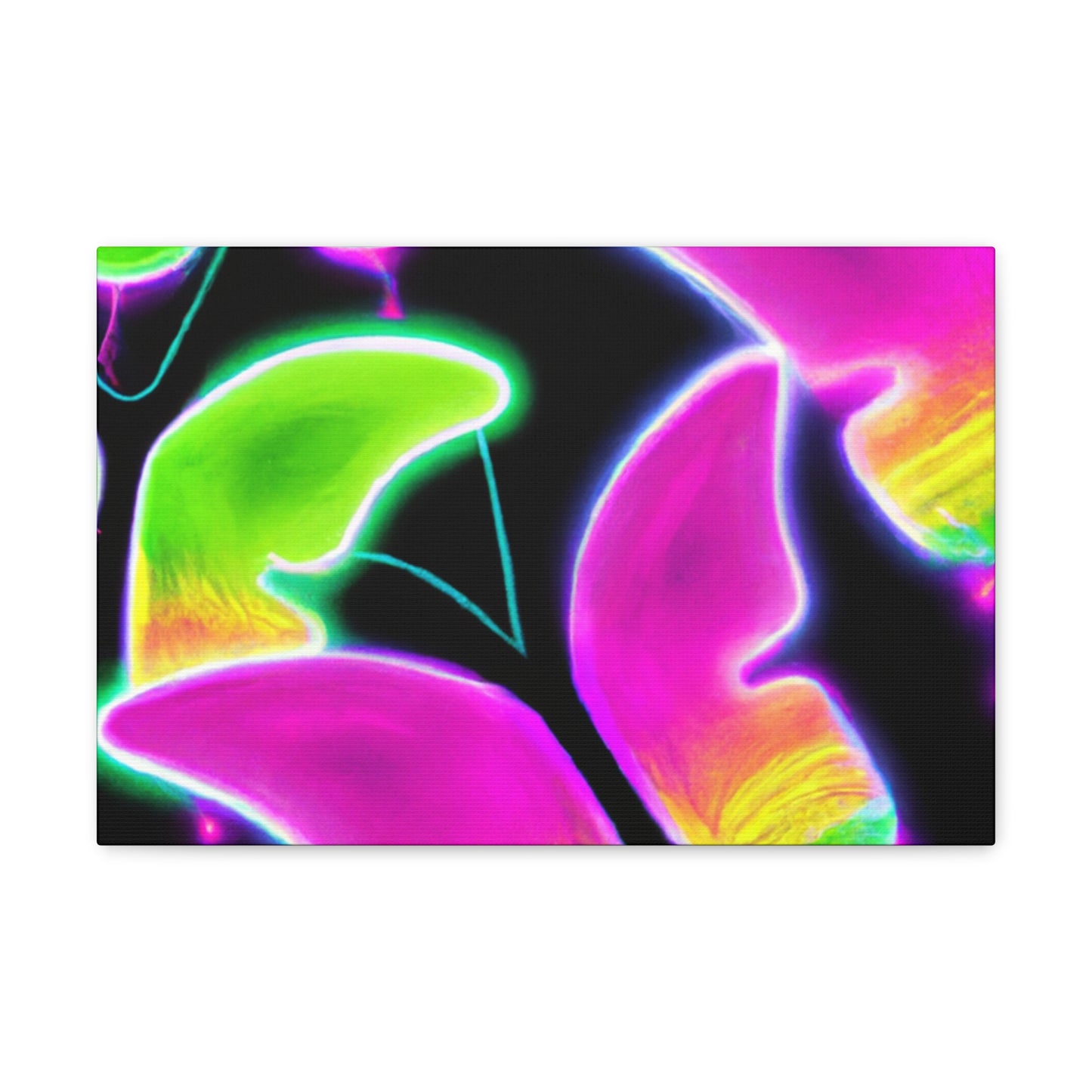 "Neon Butterfly Aurora" Neon Butterflies  Art Canvas