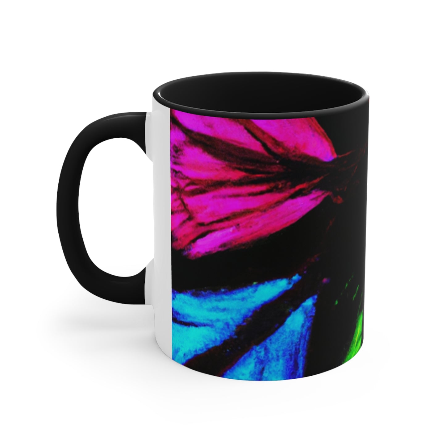 Neon Butterfly Splash. Butterflies 11oz Mug