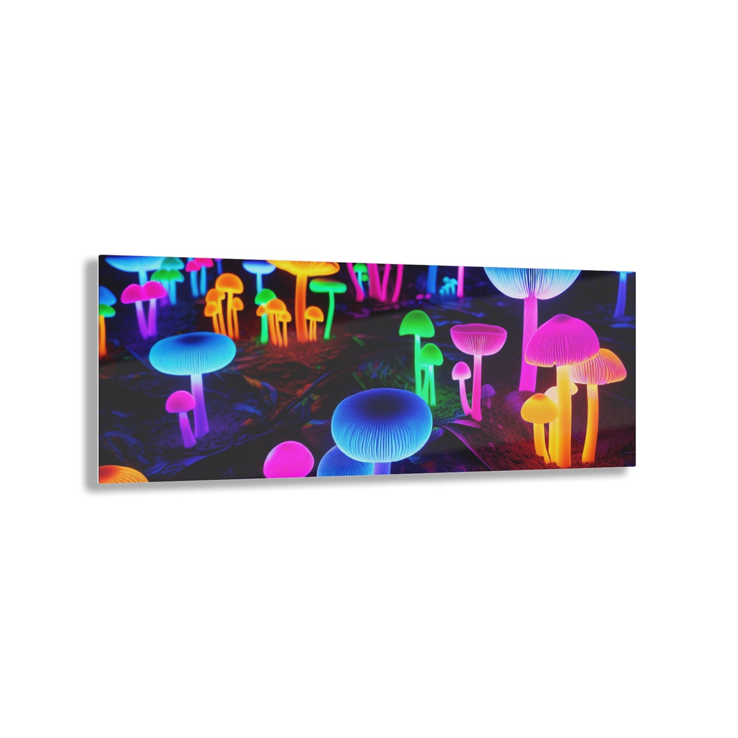 Neon Fungi Vibes. Mushrooms 1/4" Glossy Acrylic Art