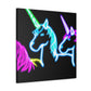 Neon Mystic Prismatic Unity NEON Unicorns Art Canvas