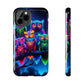 'Neon Rainbow Owls' NEON Owls Tough Phone Case