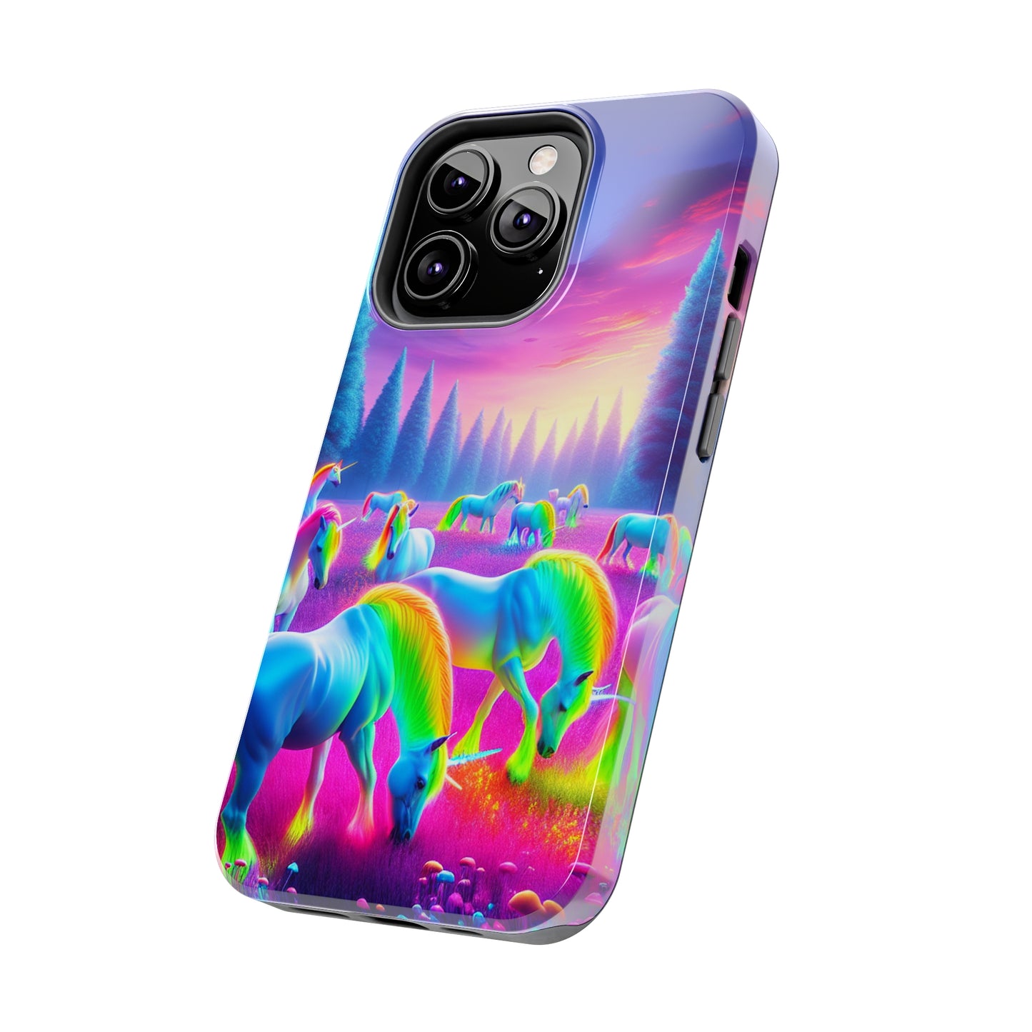 Neon Mystic Unicorns. NEON Unicorns Tough Phone Case