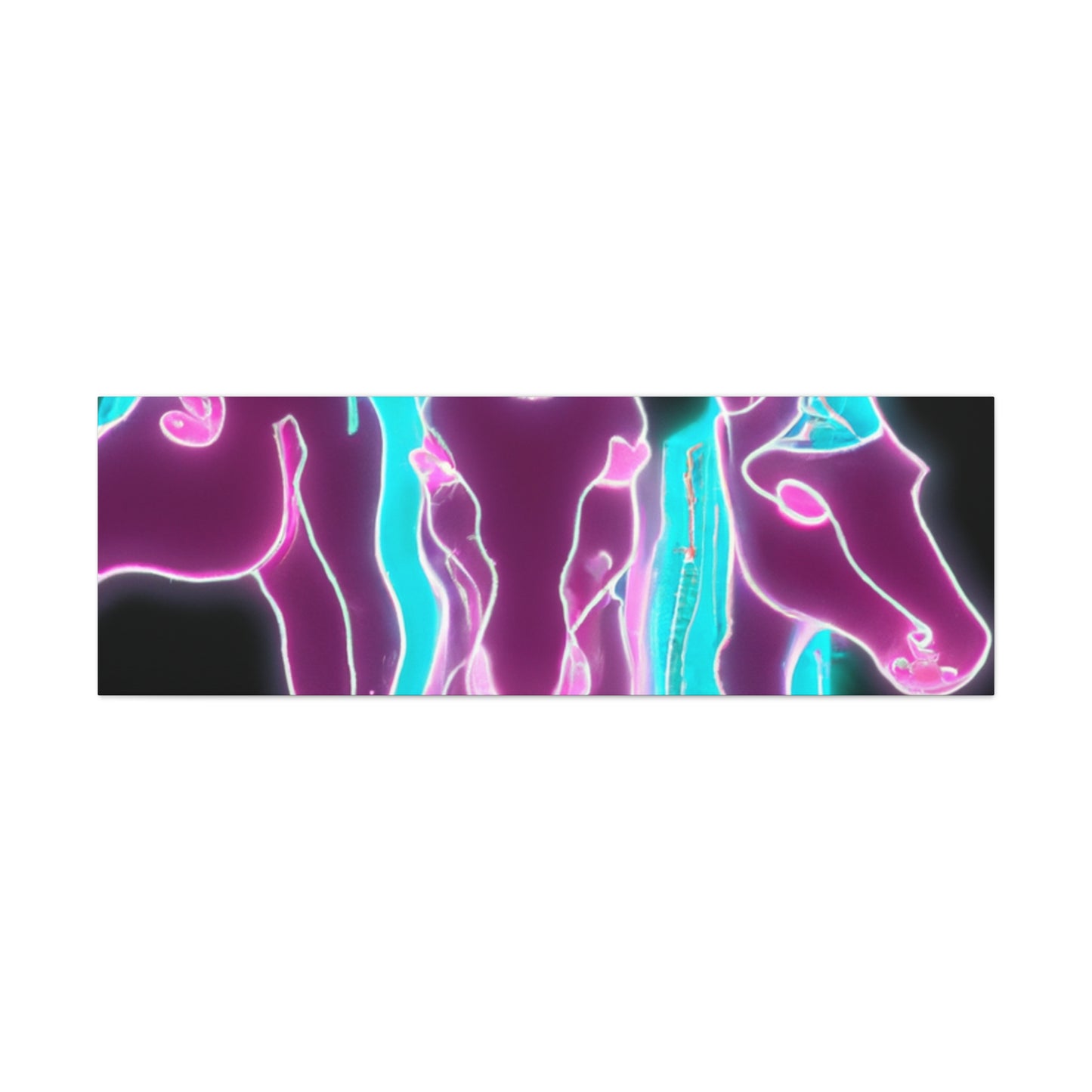 "Neon Unicorn Posse" NEON Unicorns Art Canvas