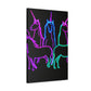 Vibrant Neon Unicornscape. NEON Unicorns Art Canvas