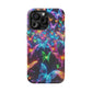 "Neon Flutterburst" Neon Butterflies Premium Art Magsafe Magnet Tough IPhone 13 14 15 Pro Plus Max and Mini in Matte and Glossy Phone cases