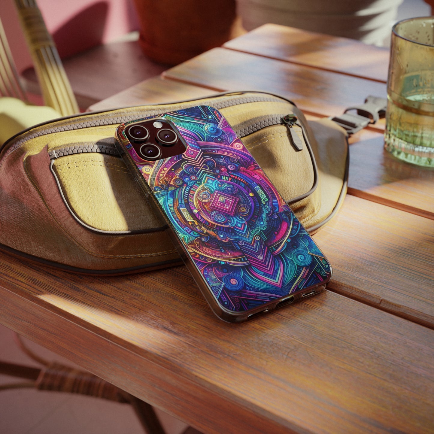 Neon Infinity Vortex Infinity Patterns Art Polycarbonate Phone Case