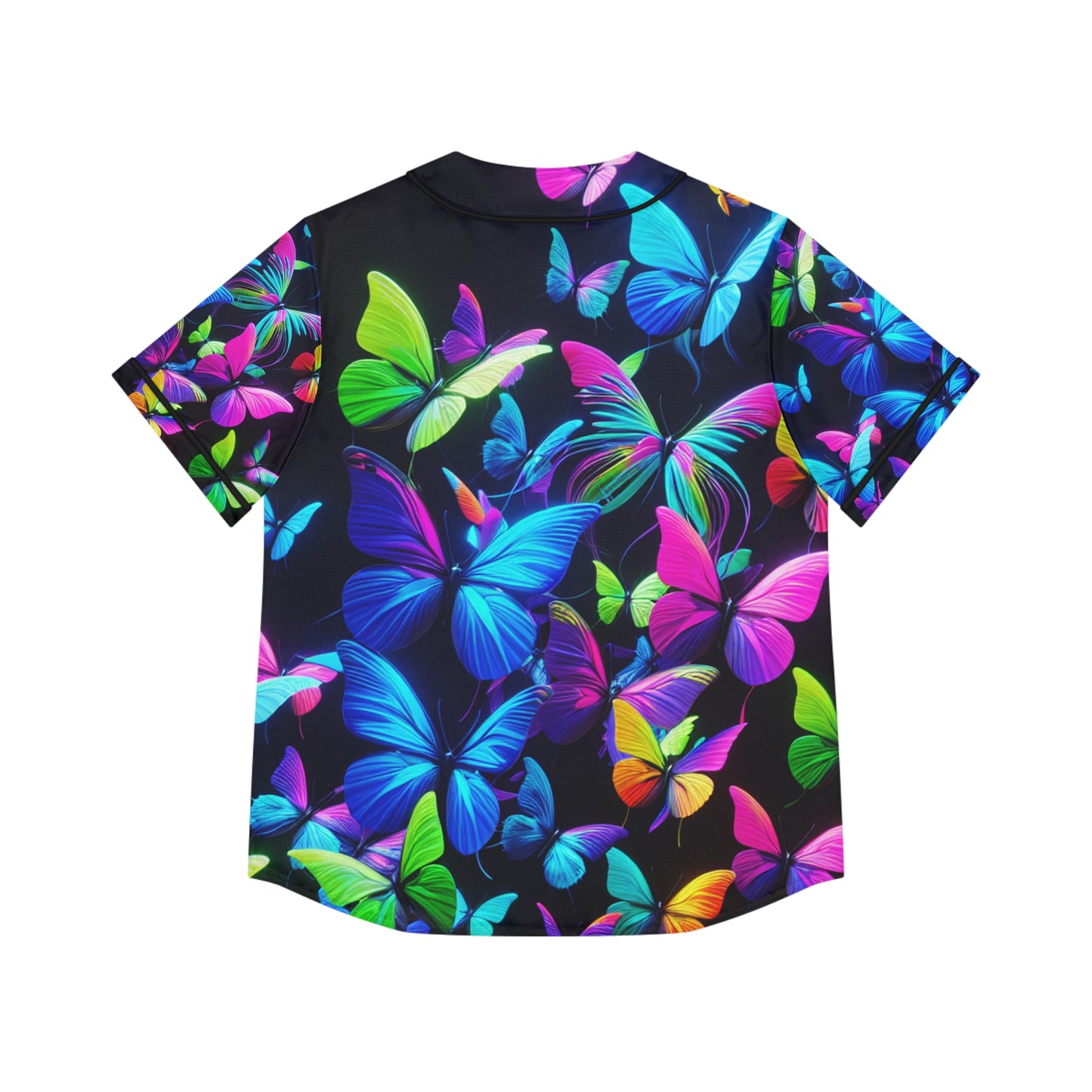 "Aurora's Neon Butterfly Dreamscape" Neon Butterflies Womans Jersey
