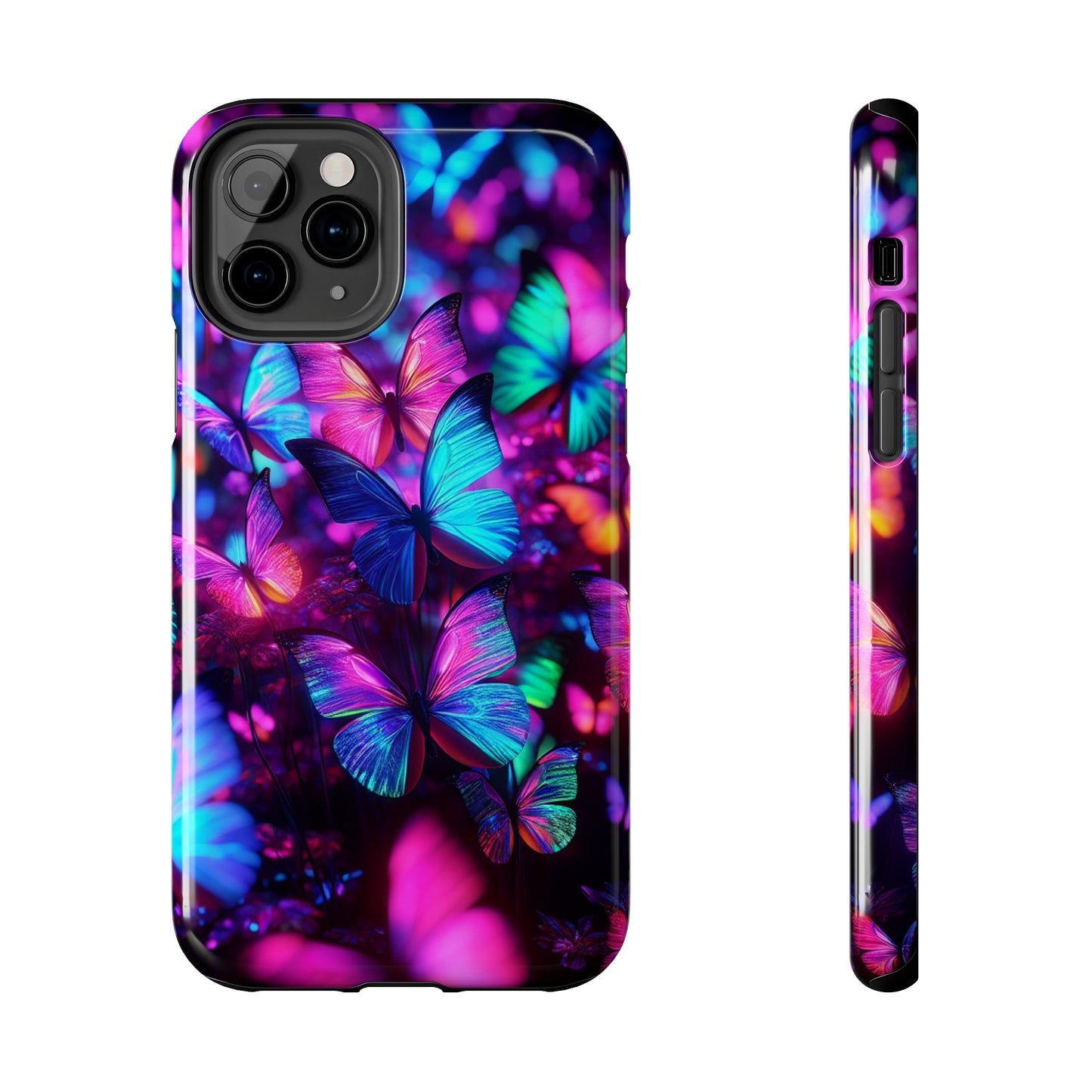 Neon Moth Flutter. NEON Butterflies Tough Phone Case