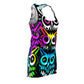 TDB Racerback Dress - Psychedelic Owl Cut & Sew Summer Fashion for Women