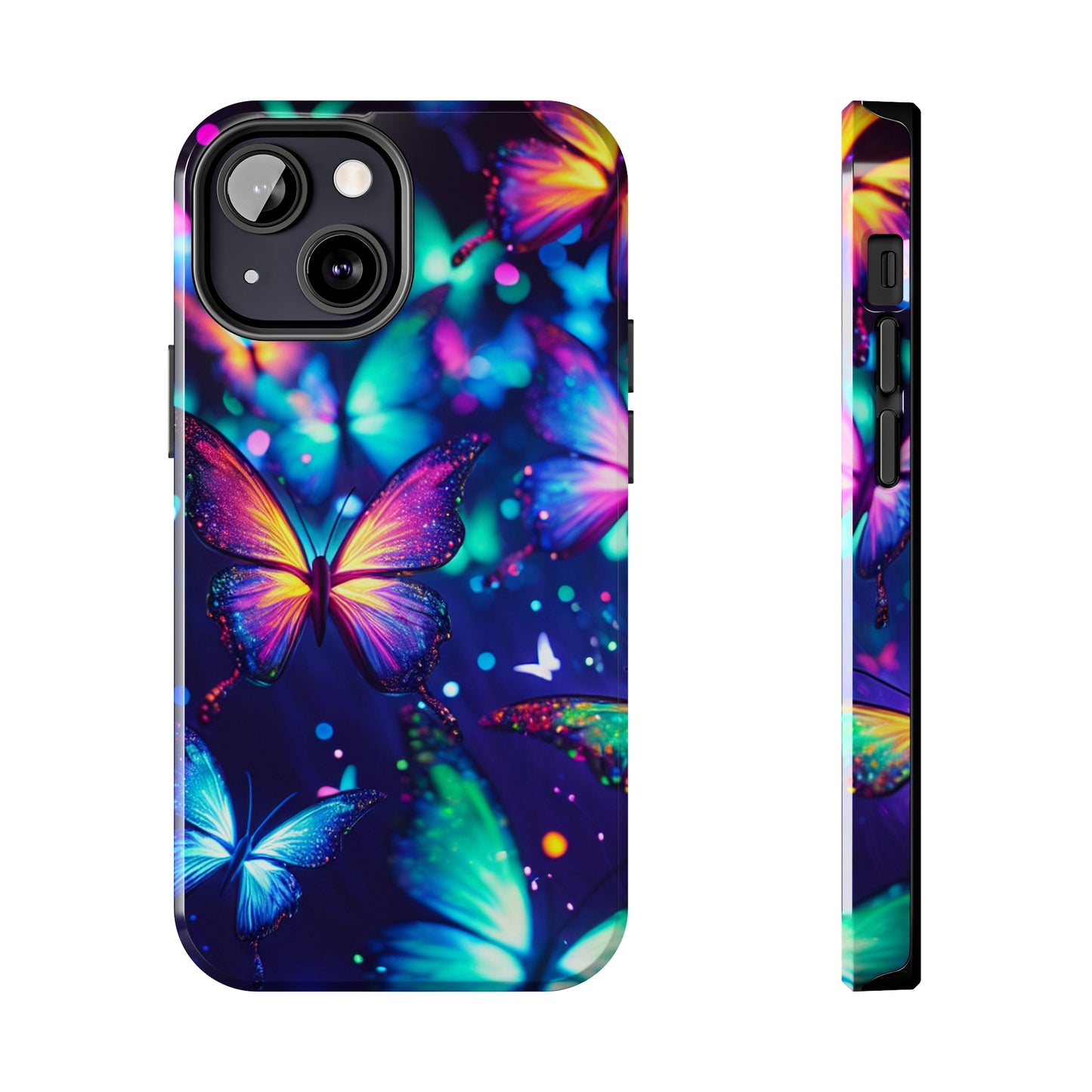 Neon Flutterings. NEON Butterflies Tough Phone Case Iphone 6 7 8 9 10 11 12 13 14 SE X XR XS Pro Max Mini Plus