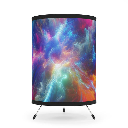 Giovanni da Vercelli - Trippy Infity Patterns Art Tripod Lamp