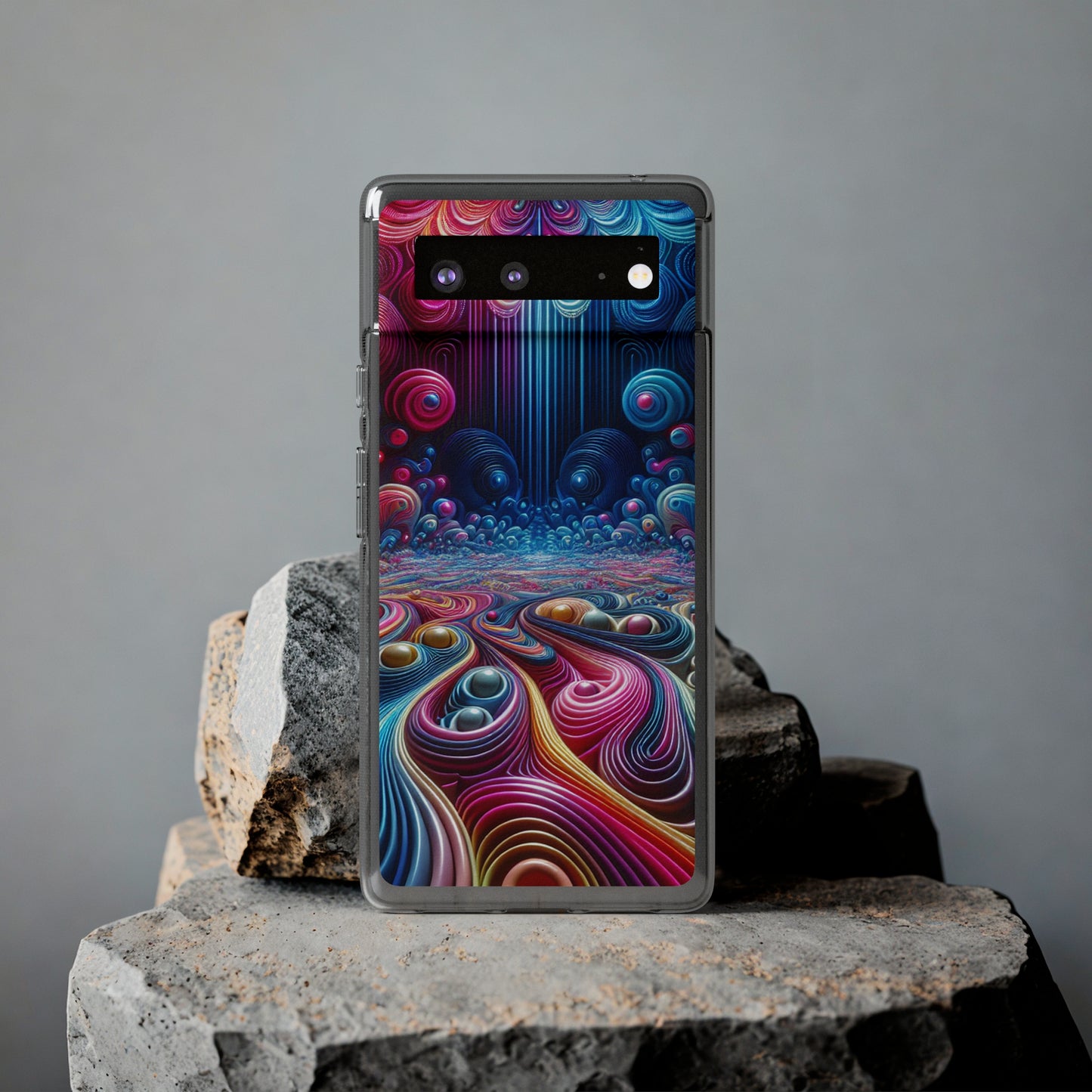 Mesmerizing Neon Infinity Infinity Patterns Art Polycarbonate Phone Case Samsung Galaxy s21 s22 Google Pixel 6 Iphone 11 12 13 14 Pro Max Mini Plus