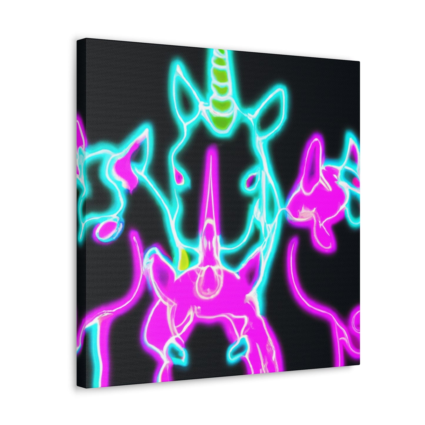 Neon Unicorns Galore! NEON Unicorns Art Canvas