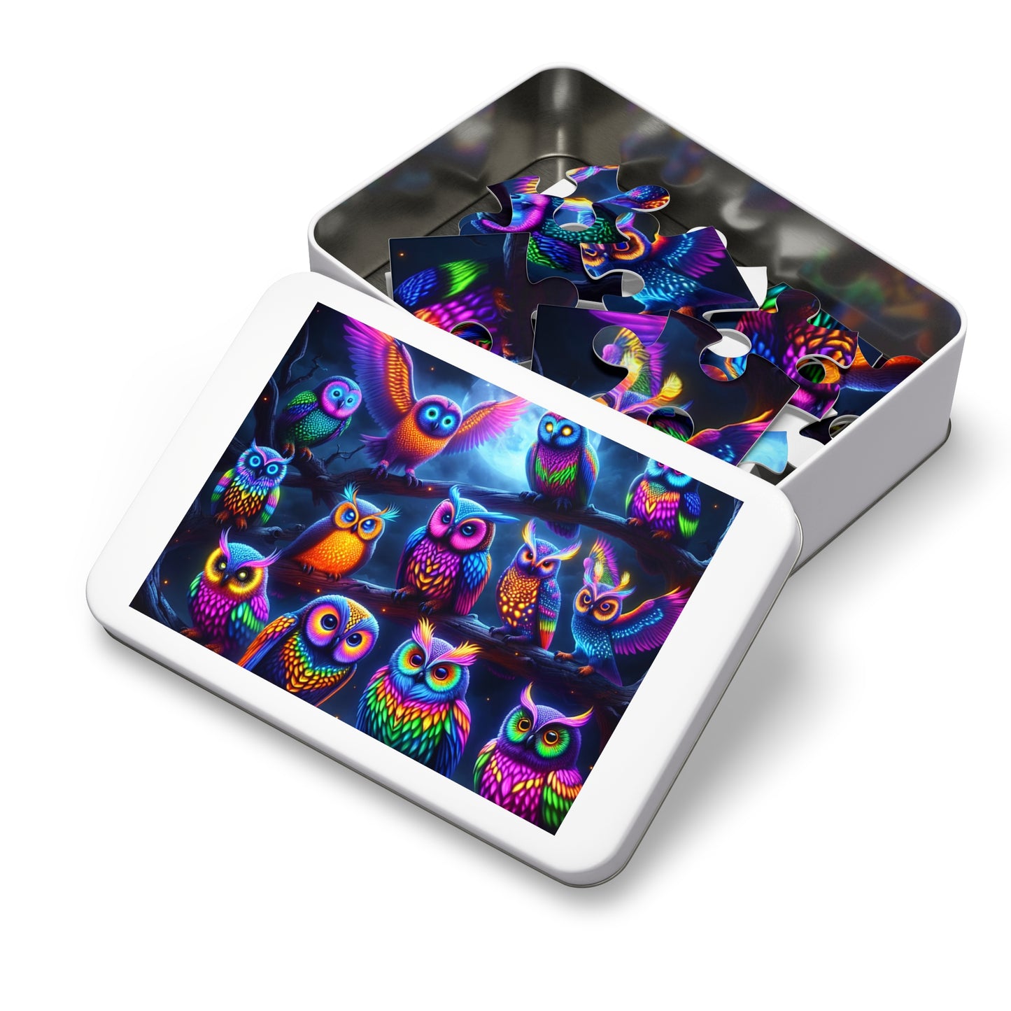NeonOwlDreams - Neon Owls Puzzle 30, 110, 252, and 1000 Pieces