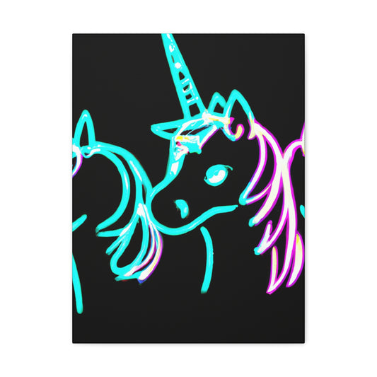 "Neon Unicorn Carnival" NEON Unicorns Art Canvas