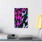 "Neon-Butterfly Prism" Neon Butterflies  Art Canvas