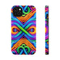 Cosmic Neon Infinity Spectacular. Neon Trippy Infinity Patterns Premium Art Magsafe Magnet Tough IPhone 13 14 15 Pro Plus Max and Mini in Matte and Glossy Phone cases