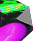 Vibrant Neon Fantasia. Butterflies & Mushrooms Area Rug