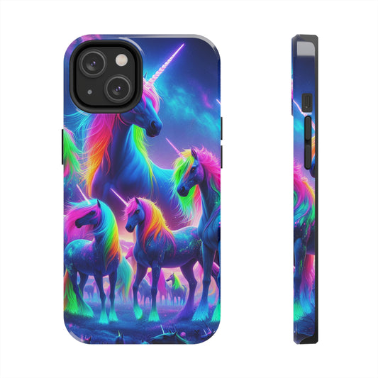 Vibrant's Mystic Muster NEON Unicorns Tough Phone Case