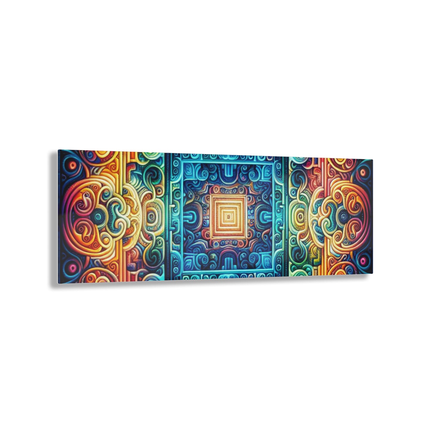 Neon Infinity Dreamscape. Trippy infity Pattern 1/4" Glossy Acrylic Art