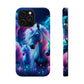 "Unicorn Flux-scape" Neon Unicorns Premium Art Magsafe Magnet Tough IPhone 13 14 15 Pro Plus Max and Mini in Matte and Glossy Phone cases