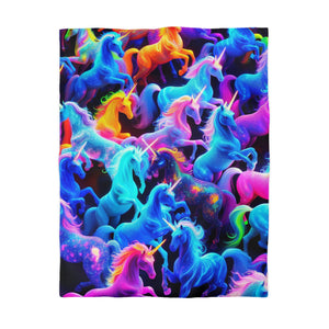 Giovanni da Verona - NEON Unicorns Microfiber Duvet Cover
