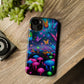 Neon Fruition Neon Butterflies and Mushrooms Premium Art Magsafe Magnet Tough IPhone 13 14 15 Pro Plus Max and Mini in Matte and Glossy Phone cases