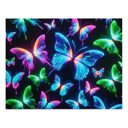 Neon Flutter - Neon Butterflies Puzzle