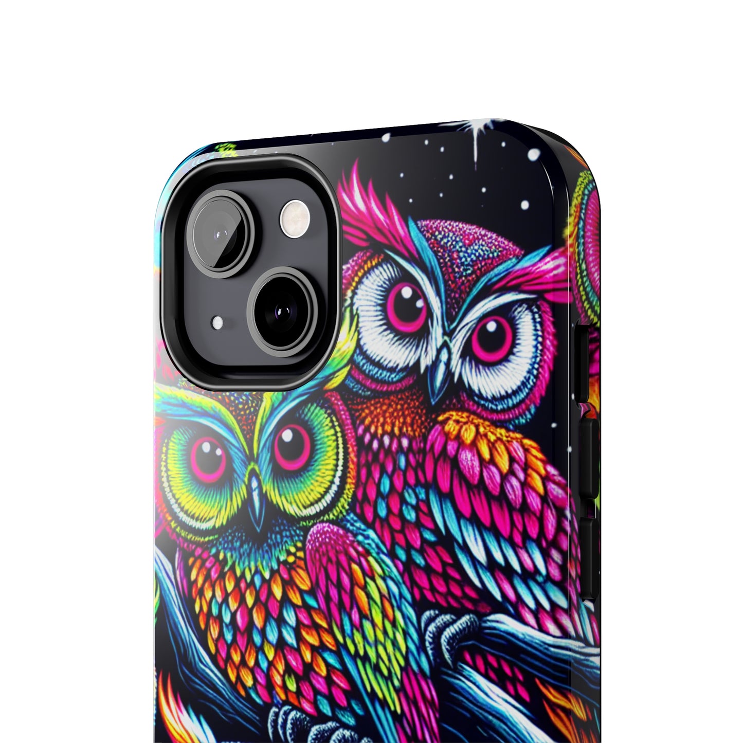 "Neon Nocturne" NEON Owls Tough Phone Case