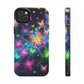Neon Butterflies In Flight. NEON Butterflies Tough Phone Case
