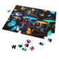 Neon Butterflydreamscape - Neon Butterflies and Mushrooms Puzzle 30, 110, 252, and 1000 Pieces