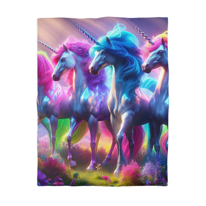 Giovanni di Modesto - NEON Unicorns Microfiber Duvet Cover