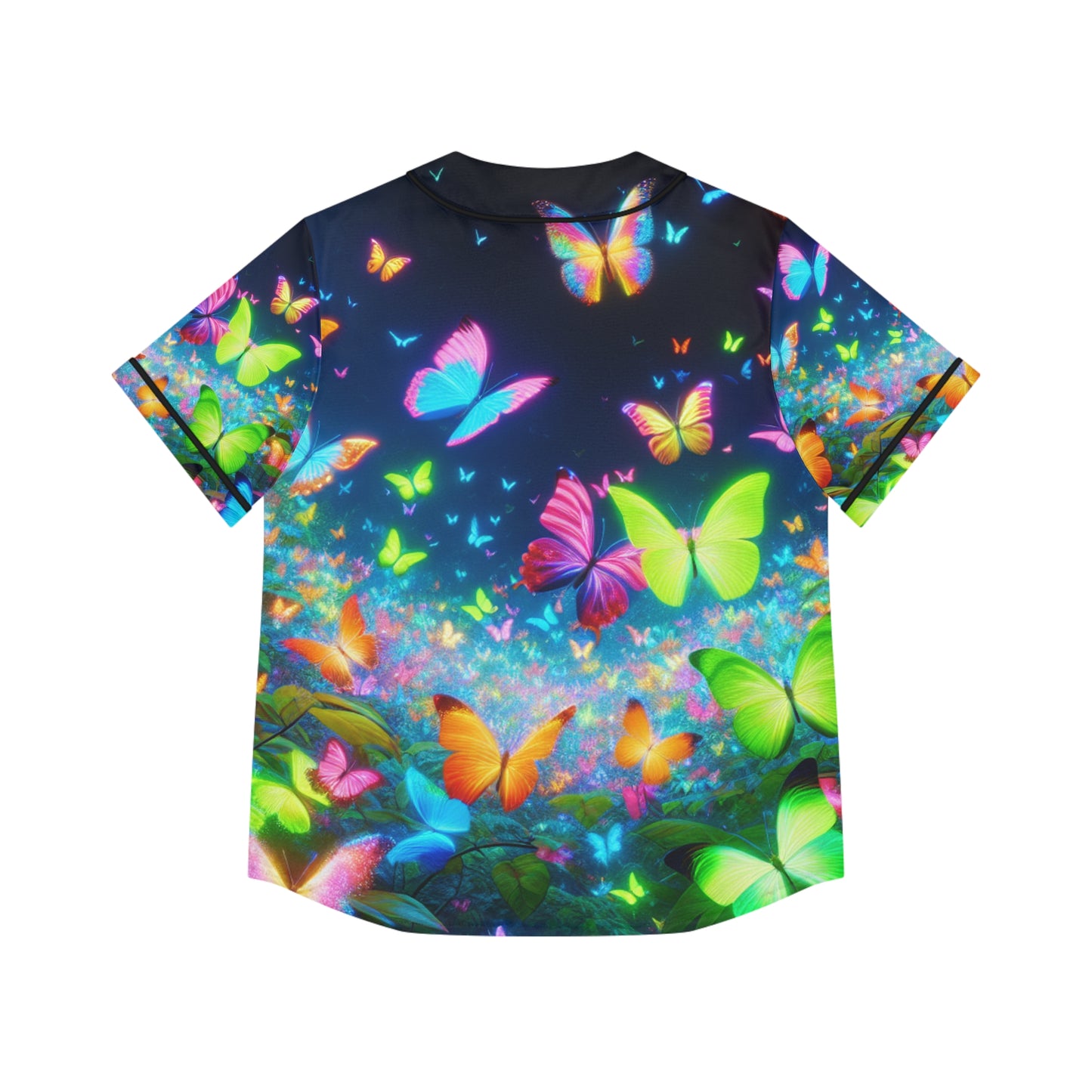 "Neon Flutterby Glow" Neon Butterflies Womans Jersey