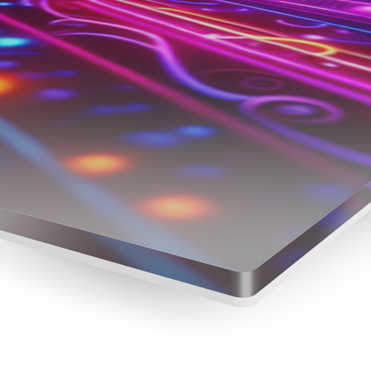 'Vibrant Infinity Prism' Trippy infity Pattern 1/4" Glossy Acrylic Art