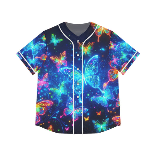 "Fantasia of Neon Butterflies" Neon Butterflies Womans Jersey